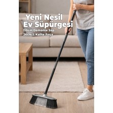 Destpak Toz Tutan Yeni Nesil Ev Süpürgesi - 110 cm Demonte Saplı - 26 cm Dev Fırça - Ekstra Kaliteli