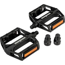 Yetişkin Dağ Bisikletleri Için Pedallar, 1,27 cm ve 1,43 cm Adaptörler Dahil, Hafif ve Dayanıklı Alaşımlı Geniş Platform Pedal, Yanlarında Yıtıcı Şeritler, Dağ Bisikleti Aksesuarları