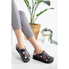 SABOTERLİK Ortopedik Doktor ve Hemşire Terliği Yıldız Desenli – Kaymaz Tabanlı Konforlu Sağlık Personeli Terliği