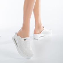 SABOTERLİK Ortopedik Doktor ve Hemşire Terliği Simli – Kaymaz Tabanlı Konforlu Sağlık Personeli Terliği