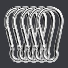 Yaylı Karabina, Metal, 12 Mm, 5 Adet, Çok Amaçlı Bağlantı Aparatı