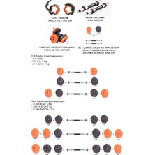 11  Dambıl Seti Turuncu-Siyah 6 In 1 Fitness Set