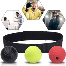 Kafa Bandı Boks Antrenman Topu, Refleks Dövüş Topu, Speedball Boks Refleks Top Kafa Bandı ile Çocuklar Yetişkinler Için Geliştirmek Göz-El Koordinasyonu 3 Adet Toplu