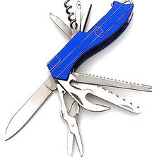 11 Fonksiyonlu Kamp Cep Çakısı Multitool Mavi