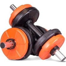 Spor 16  Dambıl Seti Turuncu-Siyah 6 In 1 Fitness Set