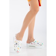 SABOTERLİK Ortopedik Doktor ve Hemşire Terliği Yıldız Desenli – Kaymaz Tabanlı Konforlu Sağlık Personeli Terliği