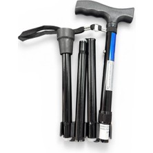 Belirtilmemiş Lüks Katlanabilir Baston – Ayarlanabilir Yükseklik, Ergonomik Tutuş, Kaymaz Taban, Hafif ve Taşınabilir Yürüyüş Bastonu