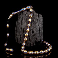 İskender Tesbih Oval Kesim Özel Işçilikli Koleksiyonluk Altın Tesbih