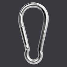 Karabina 6 mm Yaylı Kanca Paslanmaz Çelik Kilit Tırmanma Dağcılık Kamp Ekipmanları Salıncak Hamak Anahtar Askı Kilidi