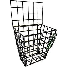 Sports  Vinil Kaplı Tel Yem Kafesi (Boyut: 7"x6"x4") 27-091, Siyah