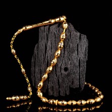 İskender Tesbih Siyah Mine Işlemeli Koleksiyonluk Altın Tesbih