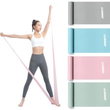 Aerobik ve Pilates Direnç Bandı 4’lü Set - Esneme, Rehabilitasyon, Evde Yo ve Fitness Için