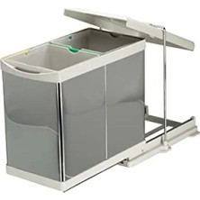 Esranın Dünyası Raylı Dolap Içi Çöp Kovası, 14+14 Lt Kapasiteli