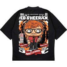 Pure Effect Unisex Oversize Ed Sheeran Sırt Baskılı Boxy Fit Kalın Kumaşlı T-Shirt