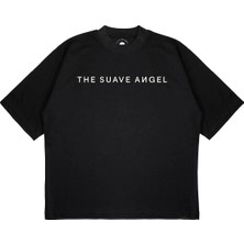 Pure Effect Unisex Oversize The Suave Angels Baskılı Boxy Fit Kalın Kumaşlı T-Shirt