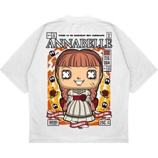 Pure Effect Unisex Oversize Annabelle Sırt Baskılı Boxy Fit Kalın Kumaşlı T-Shirt