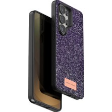 Raftan Topla Onegif Samsung Galaxy S26 Ultra Bright Simli Kapak - Derin Mor