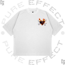 Pure Effect Unisex Oversize Chaotic Romance Baskılı Boxy Fit Kalın Kumaşlı T-Shirt