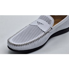 Darkwood-Günlük- Loafer-Beyaz-Hakiki Deri-Erkek Ayakkabı