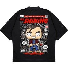 Pure Effect Unisex Oversize The Shınıng Sırt Baskılı Boxy Fit Kalın Kumaşlı T-Shirt