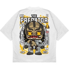 Pure Effect Unisex Oversize The Predator Sırt Baskılı Boxy Fit Kalın Kumaşlı T-Shirt