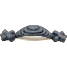 Raftan Topla Antika Tarz Dekoratif Pirinç Örgü Mobilya Kulbu - 22X120 Mm, Oksit