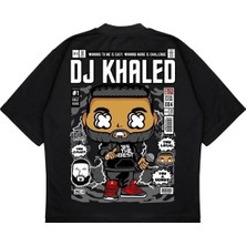 Pure Effect Unisex Oversize Dj Khaled Sırt Baskılı Boxy Fit Kalın Kumaşlı T-Shirt