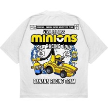 Pure Effect Unisex Oversize The Mınıos Sırt Baskılı Boxy Fit Kalın Kumaşlı T-Shirt