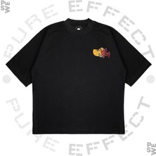Pure Effect Unisex Oversize Wu-Tang Tv Baskılı Boxy Fit Kalın Kumaşlı T-Shirt