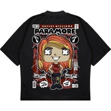 Pure Effect Unisex Oversize Paramore Sırt Baskılı Boxy Fit Kalın Kumaşlı T-Shirt