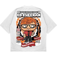 Pure Effect Unisex Oversize Ed Sheeran Sırt Baskılı Boxy Fit Kalın Kumaşlı T-Shirt