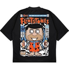 Pure Effect Unisex Oversize Fred Çakmaktaş Sırt Baskılı Boxy Fit Kalın Kumaşlı T-Shirt