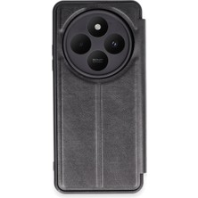 Raftan Topla Xiaomi Redmi 14C Kılıf Flip Cover - Siyah