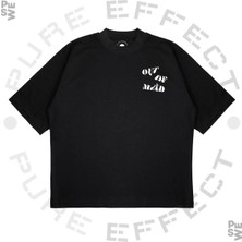 Pure Effect Unisex Oversize Out Of Mind Baskılı Boxy Fit Kalın Kumaşlı T-Shirt