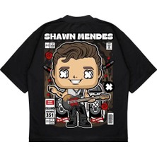 Pure Effect Unisex Oversize Shawn Mendes Sırt Baskılı Boxy Fit Kalın Kumaşlı T-Shirt