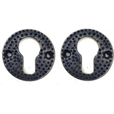 Raftan Topla Antika Tarz Dekoratif Pirinç Oda Kilit Rozeti - 49MM, Oksit