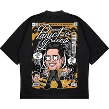 Pure Effect Unisex Oversize Brendon Urıe Sırt Baskılı Boxy Fit Kalın Kumaşlı T-Shirt