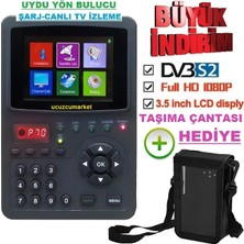 Ucuzcu Market Dijital Uydu Yön Bulucu 3.5'' Inç Ekranlı Görüntülü (Canlı Yayın Izleme-Şarjlı-Taşıma Çantalı)