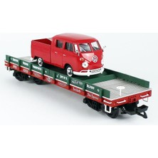 1/22,5 Araba Taşıma Vagonu ve Ww Kombi Kamyonet Model Tren Yük Vagonu, Piko 38776