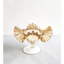 Felis Arte El Yapımı Vintage Cam Şekerlik ( Bal Rengi )