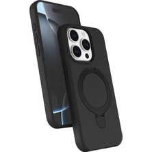 Raftan Topla Apple Iphone 14 Pro Max Regal Magsafe Standlı Kapak - Siyah