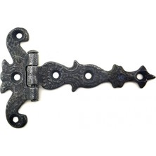 Raftan Topla Antika Tarz Dekoratif Pirinç Kuyruklu Kelebek Menteşe - 63X100 Mm, Oksit