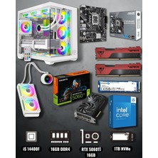 Symoon I5 14400F 16GB Ram 1tb Nvme Rtx 5060Tİ 16GB Ekran Kartlı Gametech Prime Akvaryum Kasalı Gaming Pc