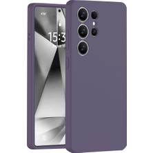 Raftan Topla Samsung Galaxy S25 Ultra Kılıf Nano Içi Kadife Silikon - Mor