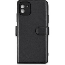 Raftan Topla Samsung Galaxy A03 Core Kılıf Trend S Plus Kapaklı Kılıf - Siyah