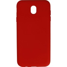 Raftan Topla Samsung Galaxy J7 Pro / J730 Kılıf Nano Içi Kadife Silikon - Kırmızı
