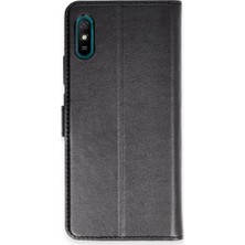 Raftan Topla Xiaomi Redmi 9A Kılıf Trend S Plus Kapaklı Kılıf - Siyah