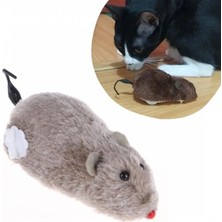 Marsilyan Kurmalı Kedi Eğitim Oyuncağı Tüylü Peluş Fare Yakalama Interaktif Sevimli Eğlenceli Oyuncak (4887)