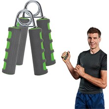 Handmuskeltrainer 2er Set, Anthrazit-Grün, In 4-Farb Karton