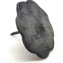 Raftan Topla Antika Tarz Dekoratif Pirinç Çiçek Kabara - 40 Mm, Oksit